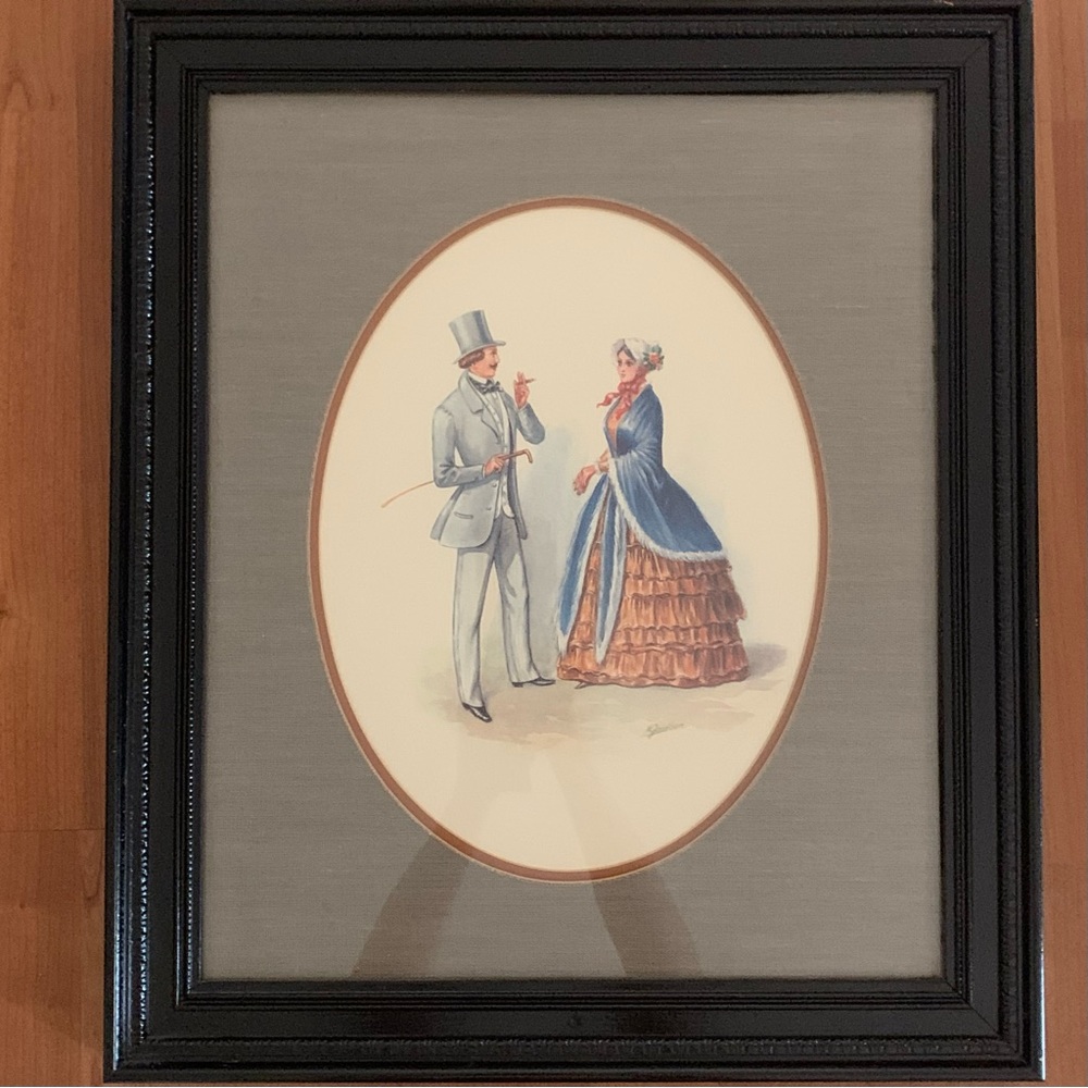 M. Jacobson Victorian Print Circa 1890 Framed & Matted